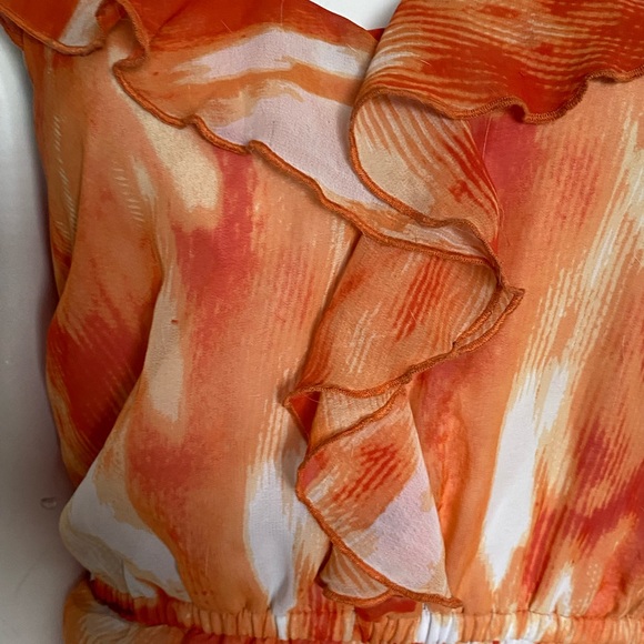 Orange floral maxi dress - Picture 2 of 4